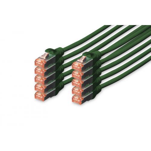 Cablu retea DIGITUS DK-1644-030-G-10 CAT6 Patch Cable S/FTP 3m Green 10 Pack