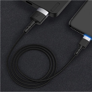 Tellur USB Male la Lightning Male, Led, Nailon, 1.2 m, Black, amperaj maxim suportat 3A
