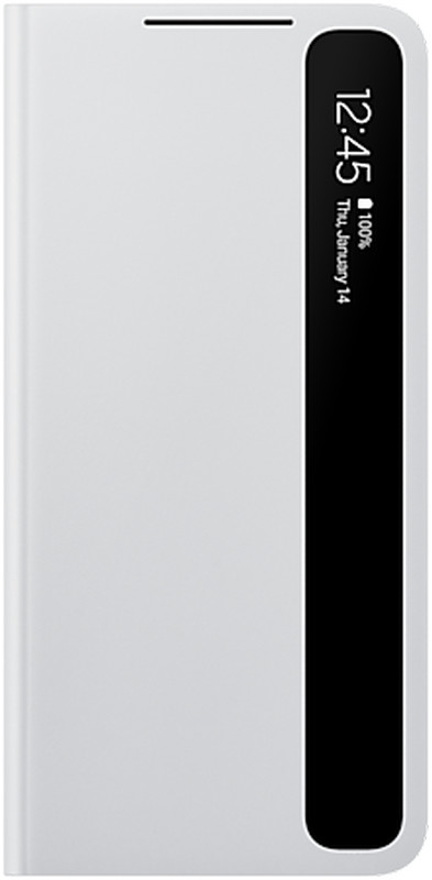 Samsung Husa de protectie tip Book Smart Clear View Light Gray pentru Galaxy S21 Plus