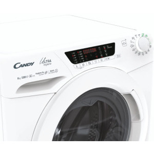 Candy HE 1284TWM6/1-S, 8 kg, 1200 RPM, Clasa A, Inverter, Mix Power System, Alb