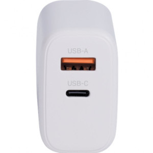 LINDY 1x USB, 1x USB-C, 65W, White