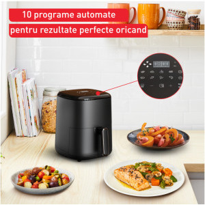 Tefal Friteuza cu aer cald Easy Fry Compact EY145810, 1300W, 3L, Negru