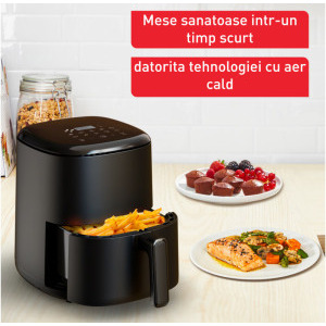 Tefal Friteuza cu aer cald Easy Fry Compact EY145810, 1300W, 3L, Negru
