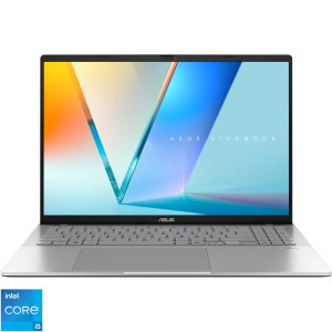 Laptop ASUS 16 Vivobook S16 S3607VA, WUXGA 144Hz, Procesor Intel® Core™ i5-13420H (12M Cache, up to 4.60 GHz), 16GB DDR5, 1TB SSD, Intel UHD, No OS, Cool Silver