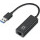 Adaptor LevelOne 1x USB-A Male - 1x RJ45 Female, Black
