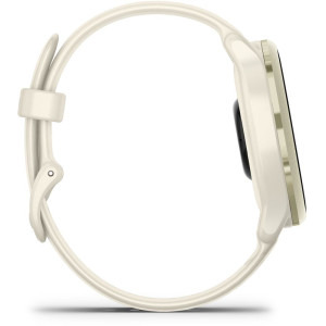 Garmin Vivoactive 6, GPS 42mm Lunar Gold, curea Bone