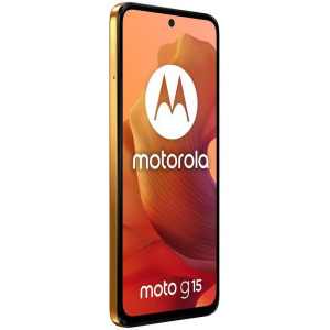 Motorola Moto g15, 128GB, 4GB RAM, Dual SIM, 4G, Tri-Camera, Sunrise Orange