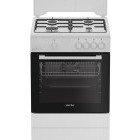Aragaz Arctic ABGM6600L, Gaz, 4 arzatoare, Sistem de siguranta, Aprindere integrata, 60 cm, Alb