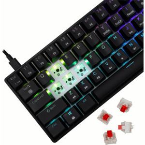White Shark SHINOBI v2 Outemu Red Switch Mecanica Black
