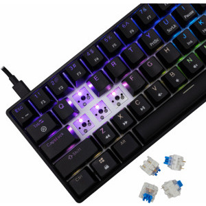 White Shark SHINOBI v2 Outemu Blue Switch Mecanica Black