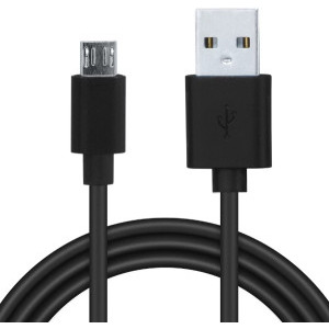 Spacer USB-A Male la microUSB Male, 1.8 m, Black