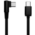 Cablu de date / adaptor Gembird USB-C Male la USB-C Male, Angled, 0.2 m, Black