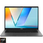 Laptop ASUS 14'' Vivobook S14 M3407GA, WUXGA OLED, Procesor AMD Ryzen™ AI 7 445 (8M Cache, up to 4.6 GHz), 32GB DDR5, 1TB SSD, AMD Radeon 840M, No OS, Matte Gray