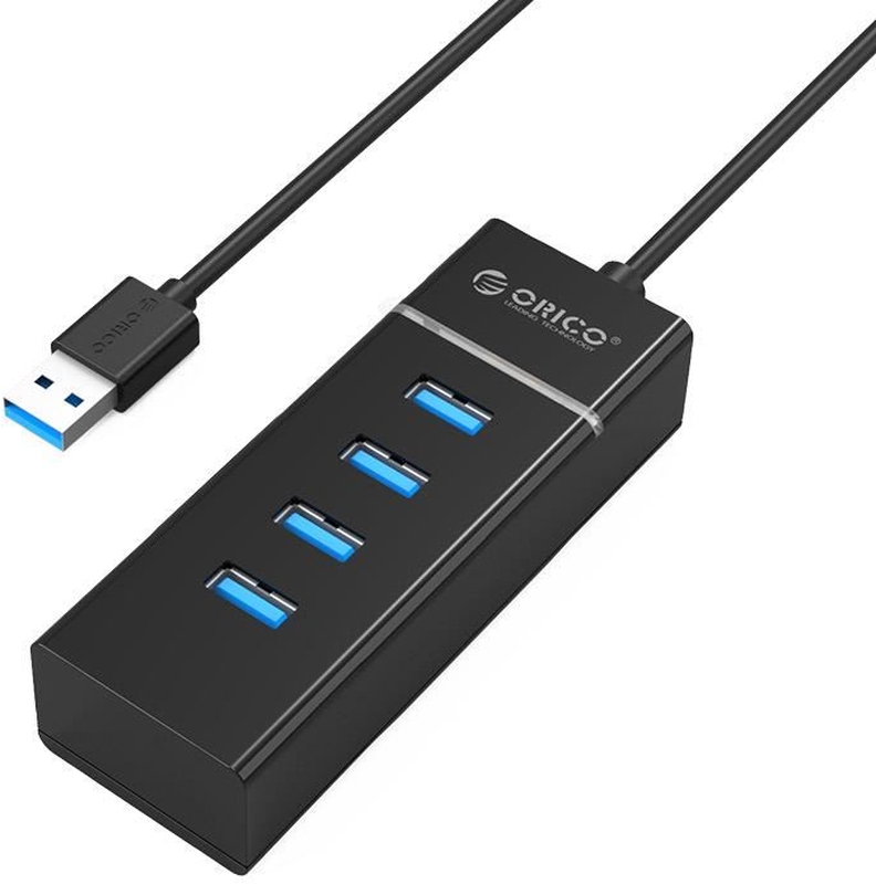 Hub USB Orico W6PH4-U3 USB 3.0, negru
