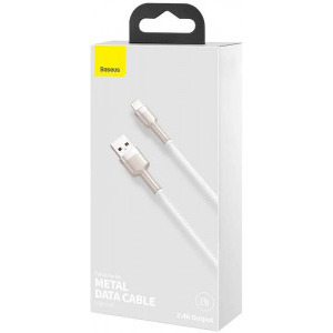 Baseus Cafule Metal CALJK-B02, USB Male la Lightning Male, 2 m, White