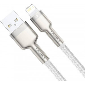 Baseus Cafule Metal CALJK-B02, USB Male la Lightning Male, 2 m, White