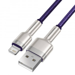 Baseus Cafule Metal, CALJK-B05, USB Male la Lightning Male, 2 m, Purple