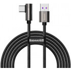 Cablu de date / adaptor Baseus Legend Elbow CATCS-C01, USB Male la USB-C Male, 2 m, Black