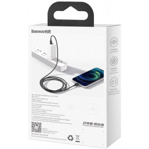 Baseus Superior CATLYS-A01, USB-C Male la Lightning Male, 1 m, Black