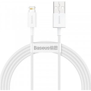Cablu de date / adaptor Baseus Superior CALYS-B02, USB Male la Lightning Male, 1.5 m, White