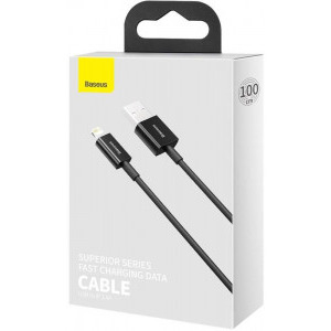 Baseus Superior CALYS-A01, USB Male la Lightning Male, 1 m, Black