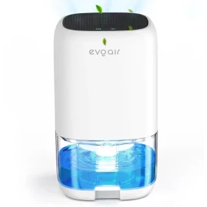 Evoair Dezumidificator de aer Humix 300, Iluminare ambientala, Capacitate 300 ml / 24h, Rezervor 1 L, Alb