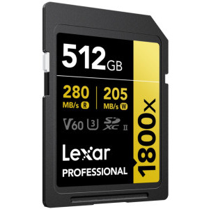 Lexar SDXC Pro Gold 1800x UHS-II 512GB
