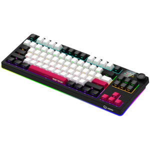 LORGAR KBP70TKLW Pro RGB Toxic Purple Linear Switch Black/Red Mecanica