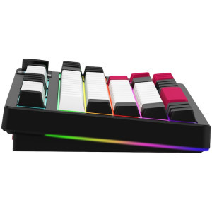 LORGAR KBP70TKLW Pro RGB Toxic Purple Linear Switch Black/Red Mecanica