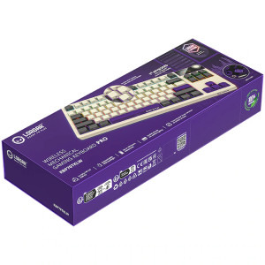 LORGAR KBP70TKLW Pro TKL RGB Toxic Purple Linear Switch Beige Mecanica