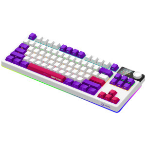 LORGAR KBP70TKLW Pro TKL RGB Toxic Purple Linear Switch White Mecanica