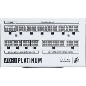 1st PLAYER NGDP 80+ Platinum, 1000W, White