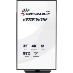 IIyama ProGraphic HB3201UHSNP-B1 31.5 inch UHD IPS 4 ms 60 Hz USB-C HDR
