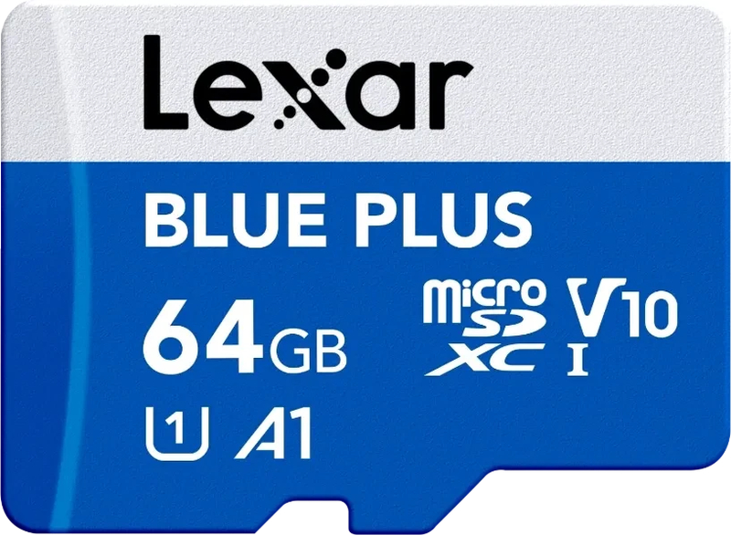 Card memorie Lexar microSDXC Blue Plus UHS-I 64GB + Adaptor