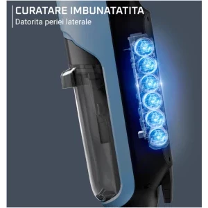 Rowenta X-Clean 2 GZ2271E0, vertical cu mop, 120W, 0.44L, Albastru/Negru