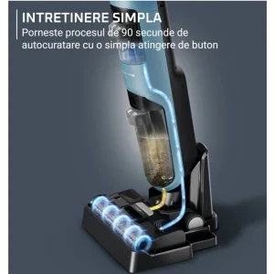 Rowenta X-Clean 2 GZ2271E0, vertical cu mop, 120W, 0.44L, Albastru/Negru