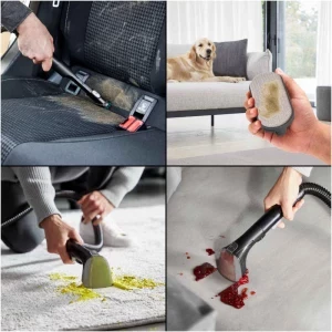 Rowenta Clean It IN3021F0, cu spalare, 400W, 0.85L, Negru/Albastru