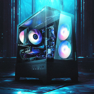 PC Gaming BALAUR Plus Esports Edition, Intel i5-14400F 2.5GHz, 16GB DDR5, 512GB SSD, RTX 5060 8GB GDDR7, Iluminare RGB