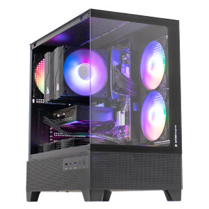 PC Gaming DRAGON Hyper NO RAM Edition (fara memorie RAM DDR4), Intel i7-14700F 2.0GHz, 500GB SSD, RTX 5070 12GB GDDR7, Iluminare RGB