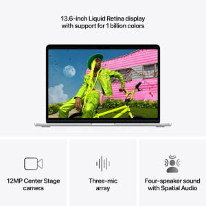 Apple 13.6'' MacBook Air 13 with Liquid Retina, Apple M5 chip (10-core CPU), 32GB, 1TB SSD, Apple M5 10-core GPU, macOS, Silver, INT keyboard, 2026