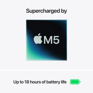 Apple 13.6'' MacBook Air 13 with Liquid Retina, Apple M5 chip (10-core CPU), 32GB, 1TB SSD, Apple M5 10-core GPU, macOS, Midnight, INT keyboard, 2026