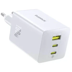 Incarcator retea Baseus EnerFill FE11, 2x USB-C, 1x USB, Quick Charge 100 W, GaN, White