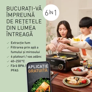 Panasonic Gratar electric multifunctional 6-in-1 NF-GM600KXE, 1524W, 2.5L, Negru