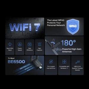 MERCUSYS MA37BEH BE6500 Tri-Band Wi-Fi 7