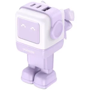 Ugreen CD361, 2x USB-C, 1x USB, Quick Charge 65 W, GaN, Display, Violet
