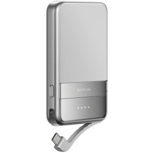 Baterie externa EcoFlow EF-RAPID5000-EU, 5000 mAh,1x USB-C, 30 W, MagSafe, Cablu USB-C integrat, Silver