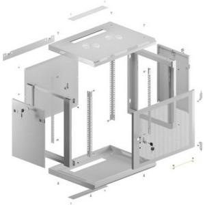 Lanberg WF01-6409-23S 9U, Wall mount, 600 x 450, Perforated door, Gri