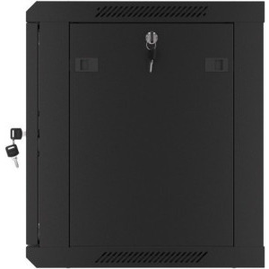 Lanberg WF01-6409-10B 9U, Wall mount, 600 x 450, Glass door, Negru