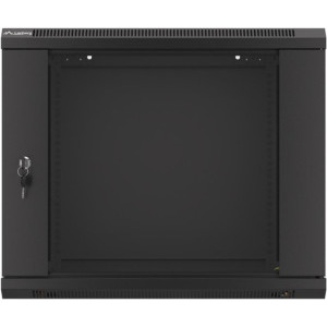 Lanberg WF01-6409-10B 9U, Wall mount, 600 x 450, Glass door, Negru