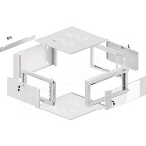 Lanberg WFFA-5604-10S 4U, Wall mount, 600 x 411, Glass door, Gri